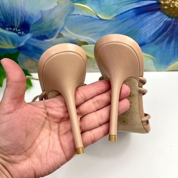 STUART WEITZMAN Tully 100 Strappy Heel Sandal in Adobe Size 8 - Picture 10 of 13